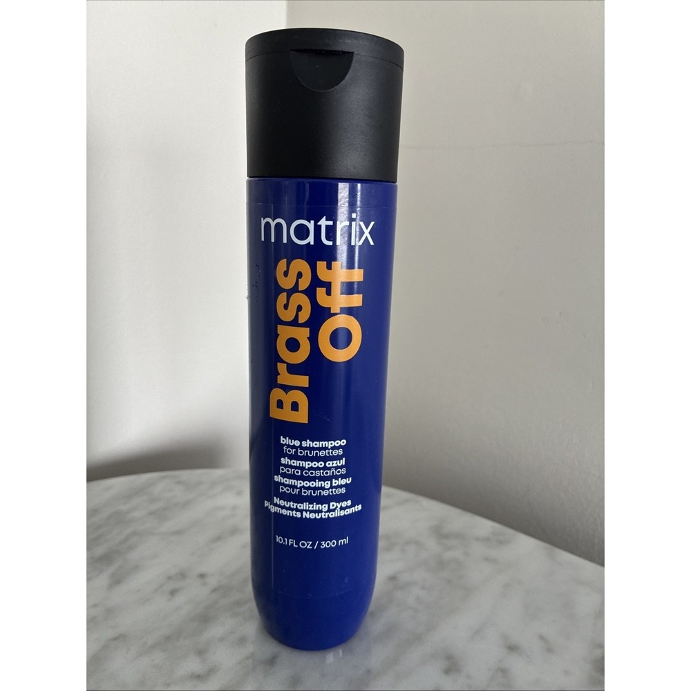 MATRIX BRASS OFF Blue Shampoo for Brunettes Neutralizes Dyes ~ 10.1 fl. oz.